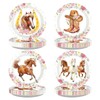 60Pcs Horse Birthday Paper Plates 7" Heavy Duty Paper Plates