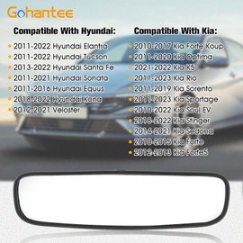 851013X100 Interior Rear View Mirror Assembly Compatible with Hyundai 11-23 Elantra Sonata Tucson Veloster Santa Fe, Compatible with Kia 10-23 Forte Optima Forte5 Sorento Soul Rio K5 Sedona Sportage