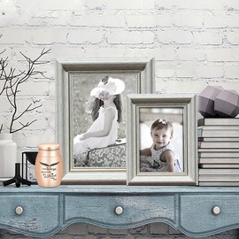 AIWENXI Small Keepsake Urn for Human & Pet Ashes - Stainless Steel Funeral Memorial Ashes Holder (2pcs/set)