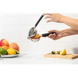 Luminuxe Stainless Steel Lemon Squeezer–Large Manual Citrus Juicer, Non-Slip Grip