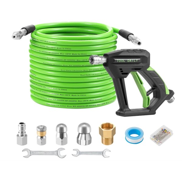 Tool Daily Sewer Jetter Kit for Pressure Washer 50 FT,