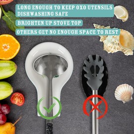 Monstera Ceramic Spoon Rest for Stove Top - Spatula and Spoon Holder - Cooking Gift Box - Farmhouse Decor