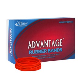 Alliance Sterling Advantage Red Rubber Band Size No.33 (3 1/2 x 1/8-Inch), 1 Pound Box (Approximately 575 Bands Per Pound) - 96335