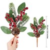 Tatuo Artificial Pine Tree Branches Christmas Pin Picks 13.8 Inches