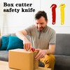 2PCS Box Cutter with Lanyard, Compact Aesthetically Pleasing Portable Box