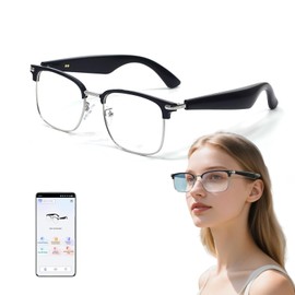 Yosugar Smart Translation Glasses with AI,Smart Bluetooth Glasses for Men, HD Audio,Real-Time 110+ Language Translator, Voice Assistant,Hands-Free Music/Calls (Black)
