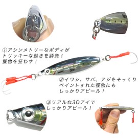 OHF Metal Jigs Set 20g 30g 40g Slow Jigging with Live Color Assist Hooks, Set of 8 (20g / 8 Color Set)