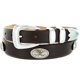 Golf of Palisades Genuine Italian Calfskin Leather Designer Dress Golf Belt for Women(Smooth Brown, 54)