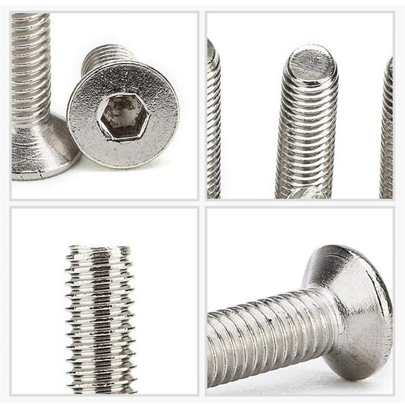Guard4U 280Pcs #4-40 UNC Stainless Steel Flat Head Countersunk Hex