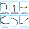 Fishfun 50Pcs Circle Hooks with Fishing Hook Remover, Super Sharp