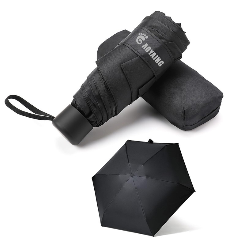 GAOYAING Compact Travel Umbrella with Case Sun&Rain Lightweight Small and