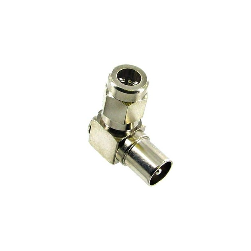 PAL TV Coaxial Antenna Plug Right Angle Cable Connector Adaptor