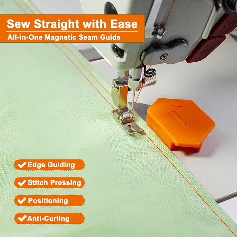 3 Pack Magnetic Seam Guide for Sewing Machine - Upgraded