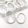 36Pcs Plastic Shower Curtain Rings White Shower Curtain Hooks for