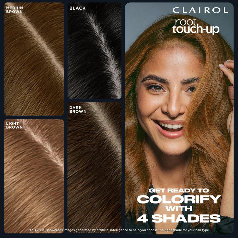 Clairol Root Touch-Up Temporary Concealing Powder, Dark Brown Hair Color,