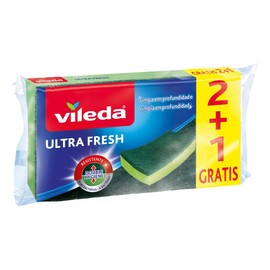 Vileda Ultrafresh Pack of 3 Scouring Sponge Anti Bacteria