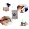 Green Torch Flame Windproof Lighter with Money Detector Lamp Metal