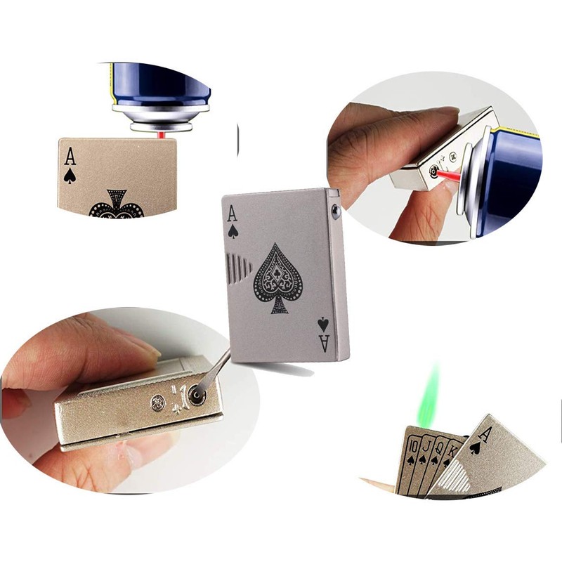 Green Torch Flame Windproof Lighter with Money Detector Lamp Metal