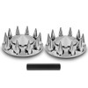 CNNELL Chrome Front Axle Complete Wheel Cover Set with Hub
