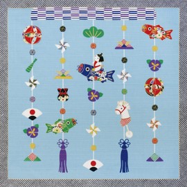 Maeda Dyeko 114142 Fine Workmanship Small Wakuba, Hanging Ornament, Approx. 19.7 x 19.7 inches (50 x 50 cm)