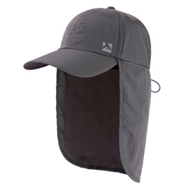 TOP-EX XL/XXL Waterproof Baseball Cap Mens with Neck Protection UPF 50 Sun Hats Women, Foldable Summer Hats Safari Hiking Outdoor Hat Breathable Adjustable Dark Grey L/XL