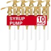 VOISEN Coffee Syrup Pumps, 10 Pack Gold Syrup Pump, Skinny