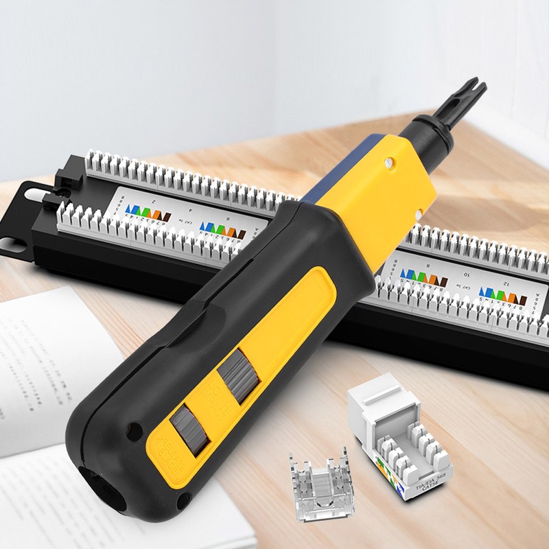 Punch Down Tool Steel Plastic Handle Wire Cutter Crimping Electrical