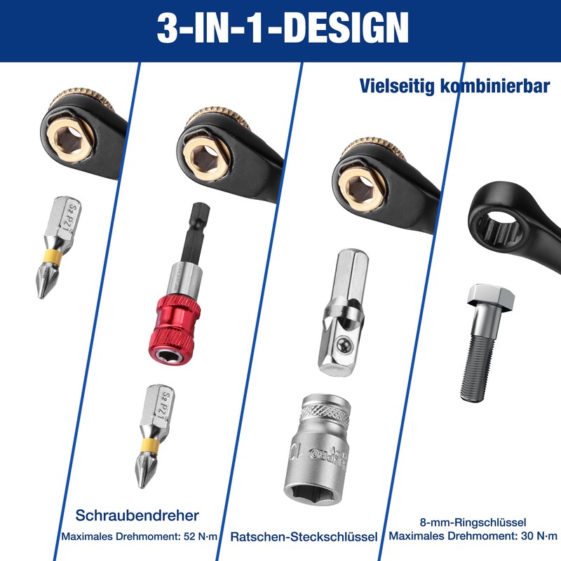 WORKPRO Socket Set 1/4" Drive, 34 Piece Socket and Bit