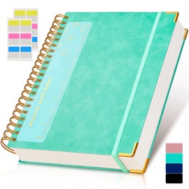 Spiral Notebook Journal 8.5” x 11”, 300 Pages Hardcover Leather Lined Journals for Women Men, A4 Large College Ruled Notebooks with 100 GSM Thick Paper, Spiral Journal for Writing Work School, Teal