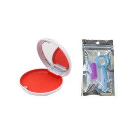 Mouthpiece Case, Small, Orthodontic Retainer Box, Portable, Convenient, Magnetic Closure, Sealed Denture Case, Portable, Gum Correction Case, For Outdoor/Outdoor Camping/Indoor/Party/Dating (White)