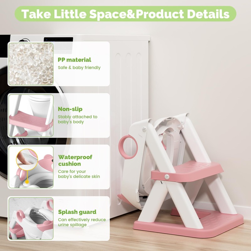 Training Toilet Ladder, Multi-Use, Convenient and Suitable for Most Situations，Girls,