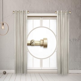 Rod Desyne - SIDE100-3 1" Side Curtain Rod, 12-20 inch (Set of 2), Light Gold