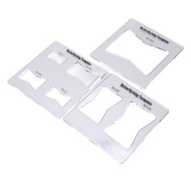 Butterfly Inlay Template Kit, Woodworking Router Cutter, Decorative Stencil, Laser Etched Markings, Hardened Acrylic, Transparent for Wooden Furniture