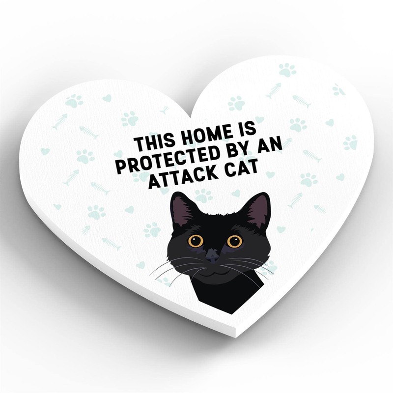 Global Designs Black Cat Home Protected Attack Cat Katie Pearson