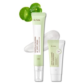 IUNIK 81% Concentrated Centella Calming Gel Acne Spot Cream w/AHA BHA PHA Salicylic Acid Niacinamide Tea Tree Oil-Free Blemish Pimple Lightweight for Adults & Teens .67 Oz Sensitive Acne-prone skin