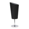 Simple Designs LT2061-BLK Mini Chrome Table Lamp with Angled Fabric