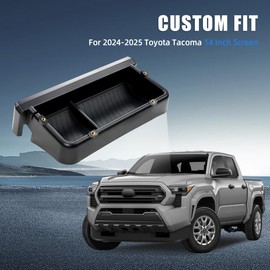 TUYICN Dashboard Storage Box Compatible with Toyota Tacoma 2024 2025 & Toyota 2025 4Runner, Interior Accessories Dash Organizer Tray ABS Material Anti-Slip Silicone Pad (No Fit 8-Inch,14-Inch Only)