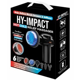HY-IMPACT Hot Cold Relief Whole Body Deep Tissue Massager 6 Speed Cordless Lightweight LCD Display