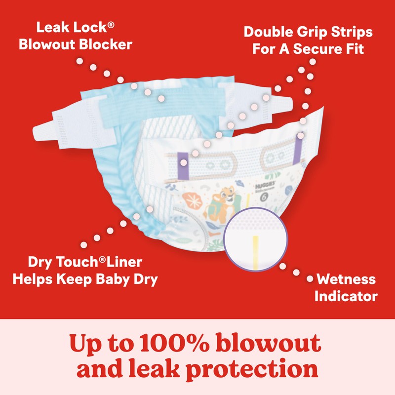 Huggies Size 5 Diapers, Little Movers Baby Diapers, Size 5