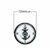 Unbranded 10 pcs Circle Compass Anchor Nautical Navigation Glass Round
