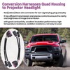 Farpida 2Pcs Conversion Harnesses Quad Housing to Projector Headlight Fits