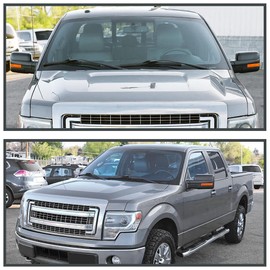 Spec-D Tuning Power+Heated w/LED Turn Signal+Puddle Lamp Left Driver Side Mirror Compatible with 2007-2014 Ford F150