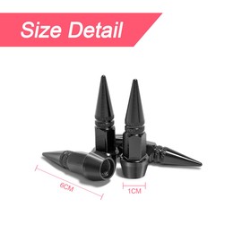 CGEAMDY 4 x Car Valve Caps for Stable Tyre Pressure, Aluminium Protection Against Dust, Car Valve Cap for Motorcycle & Bicycle Wheel & Tyres, General Car Accessories (Black)