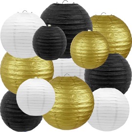 prxififeq Pink Orange and Hot Pink Paper Lanterns 12Pcs Hanging Round Paper Lanterns Decorative for Graduation Baby Shower Wedding Birthday Family Parties ﻿