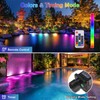 POPOSOAP Pond Lights with Timer, RGB Colors Underwater Pond Lights