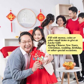 Vietnamese Red Envelopes Chinese Asia Lunar New Year Decorations Lucky Money Envelope Pocket Year of the Horse 2026 Li Xi for Cash 30 Pcs Red