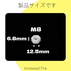 Increased Fire Hex Nuts Nylon Material M8 20 Pack Plastic Nuts