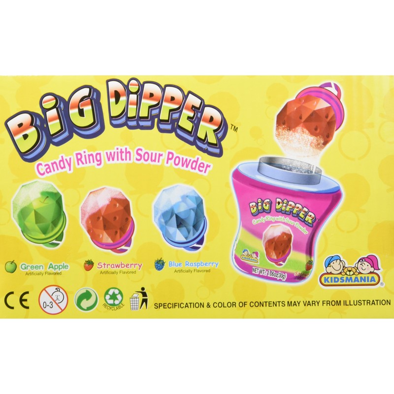 Big Dipper Candy Ring With Sour Powder 12 Count