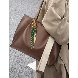 TOVABA Fish Keychain Purse Charms for Handbags Green Rope Knot Bag Charm Ocean Style Sun Fish Gold Keychain Purse Backpack Charms for Summer Beach Bag Charm Key Accessories