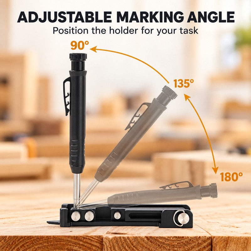 Multi-Function Scribing Ruler for Woodworking – Adjustable Contour Measuring and